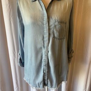 Beachlunchlounge Blue Boxy Long Sleeve Shirt